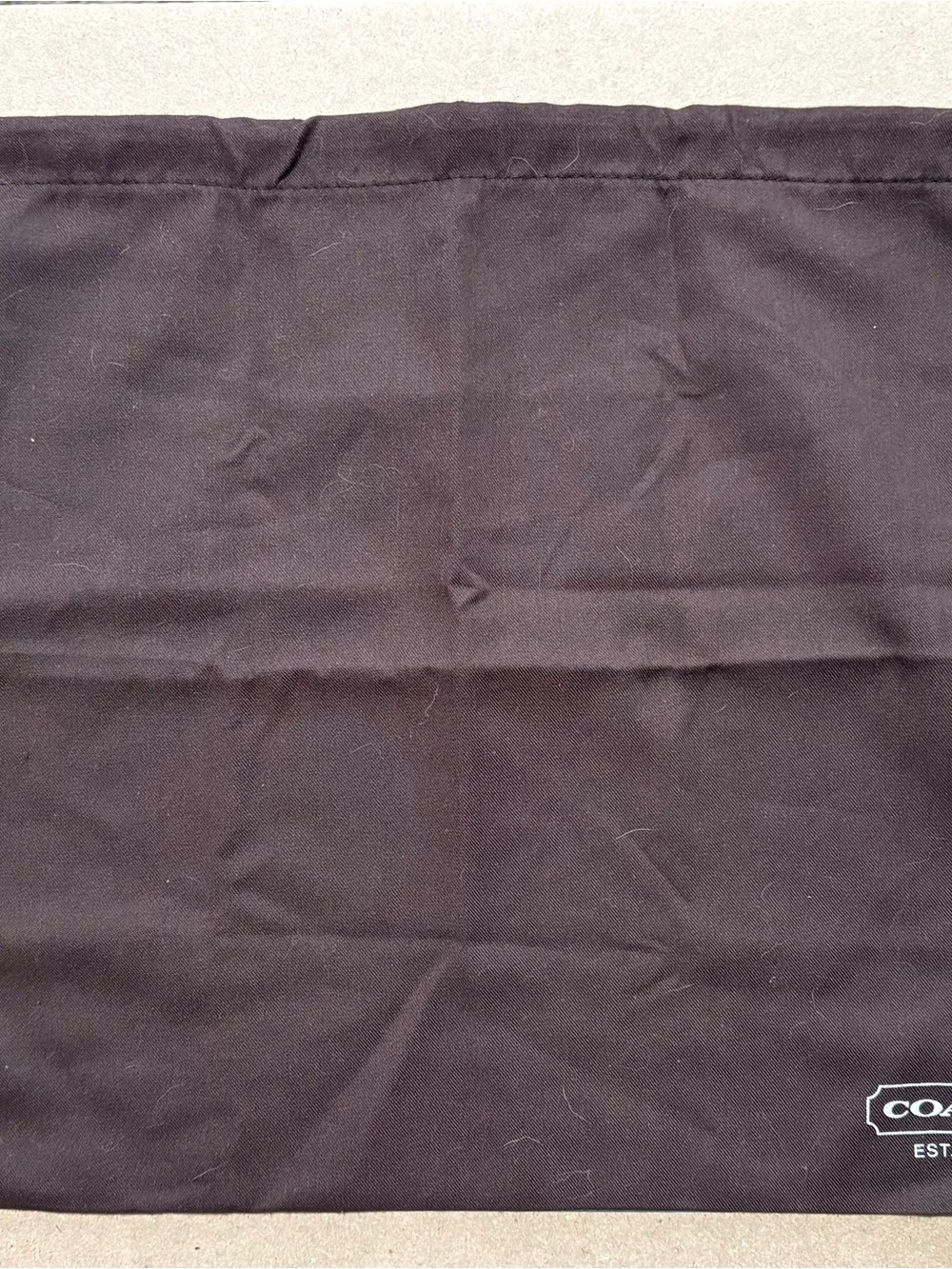 Coach Brown Drawstring Dust Pouch (13” x 16”)